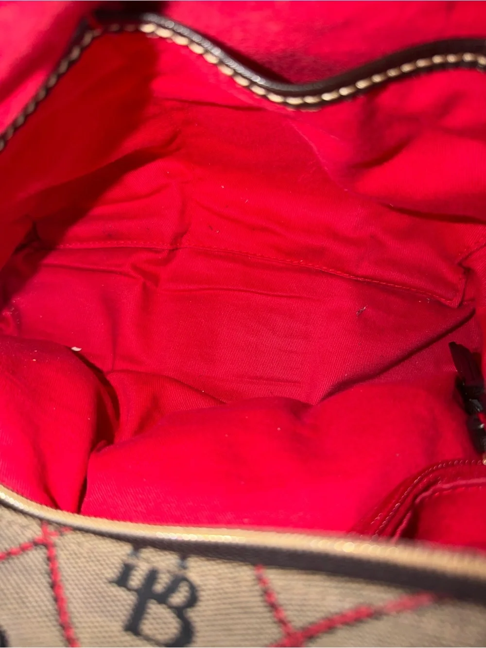 Dooney & Bourke Monogram Red Diamond Large Shoulder Bag 16(L) x 11(W)